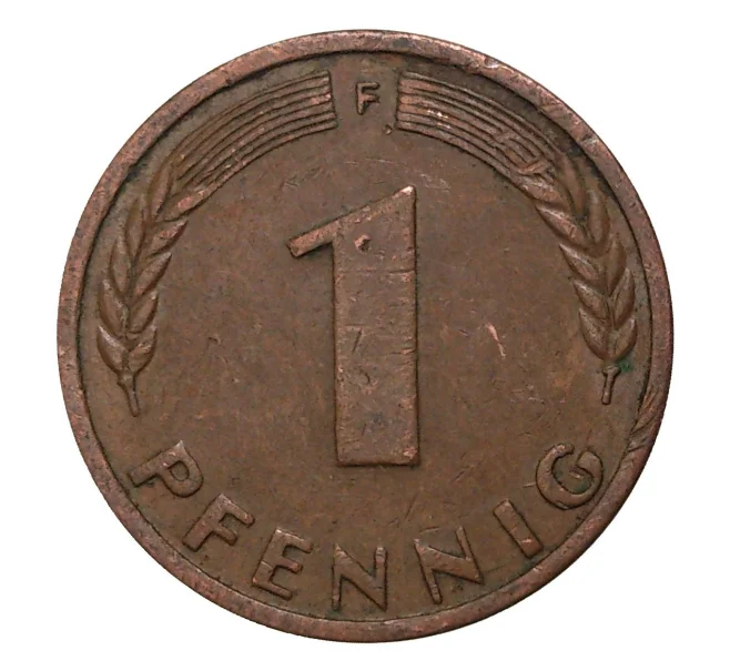 Монета 1 пфенниг 1949 года F Германия (Артикул M2-35732)