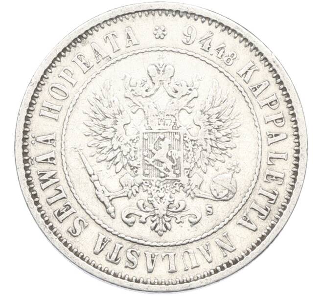 Монета 1 марка 1874 года Русская Финляндия (Артикул: M1-66650) — Фото №2