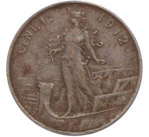 1 чентезимо 1912 года Италия — Фото №1