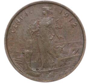 1 чентезимо 1912 года Италия — Фото №1