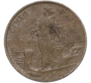 1 чентезимо 1914 года Италия — Фото №1