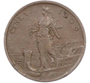 1 чентезимо 1909 года Италия — Фото №1