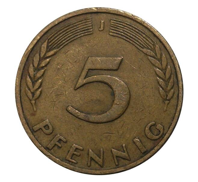 Монета 5 пфеннигов 1949 года J Германия (Артикул M2-35734)