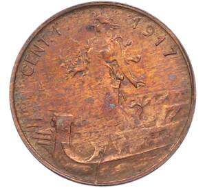 1 чентезимо 1917 года Италия — Фото №1