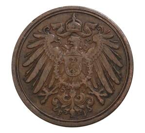 1 пфенниг 1900 года F Германия — Фото №2