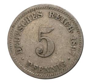 5 пфеннигов 1897 года D Германия — Фото №1