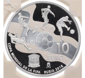 10 евро 2017 года Испания «Чемпионат мира по футболу 2018 в России» (в слабе) — Фото №1