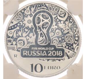 10 евро 2018 года Италия «Чемпионат мира по футболу 2018 в России» (в слабе) — Фото №1