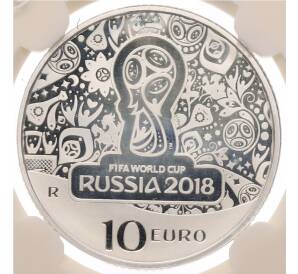 10 евро 2018 года Италия «Чемпионат мира по футболу 2018 в России» (в слабе) — Фото №1