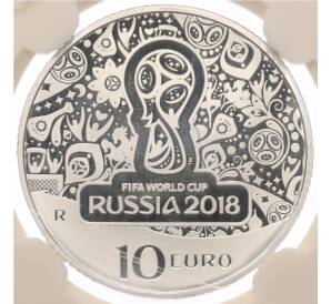 10 евро 2018 года Италия «Чемпионат мира по футболу 2018 в России» (в слабе) — Фото №1