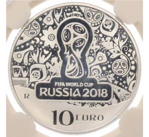 10 евро 2018 года Италия «Чемпионат мира по футболу 2018 в России» (в слабе) — Фото №1