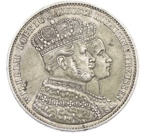 1 талер 1861 года Пруссия «Коронация Вильгельма I и Августы» — Фото №1