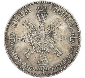 1 талер 1861 года Пруссия «Коронация Вильгельма I и Августы» — Фото №2