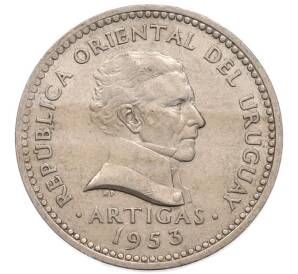 10 сентесимо 1953 года Уругвай — Фото №2