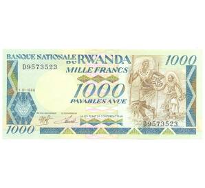 1000 франков 1988 года Руанда — Фото №1