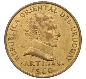 10 сентесимо 1960 года Уругвай — Фото №2