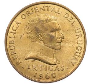 10 сентесимо 1960 года Уругвай — Фото №2