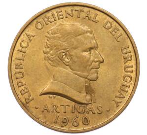 10 сентесимо 1960 года Уругвай — Фото №2