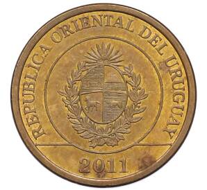 2 песо 2011 года Уругвай — Фото №2