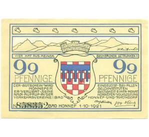 99 пфеннигов 1921 года Германия — город Бад-Хоннеф (Нотгельд) — Фото №2