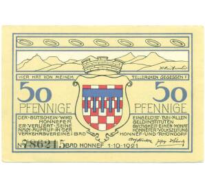 50 пфеннигов 1921 года Германия — город Бад-Хоннеф (Нотгельд) — Фото №2