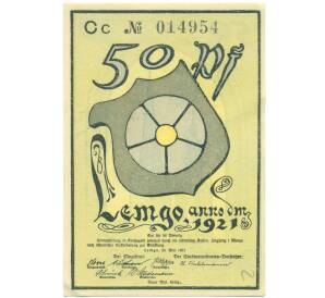 50 пфеннигов 1921 года Германия — город Лемго (Нотгельд) — Фото №2