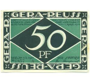 50 пфеннигов 1921 года Германия — город Гера (Нотгельд) — Фото №2
