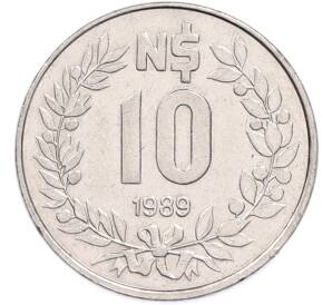 10 новых песо 1989 года Уругвай — Фото №1