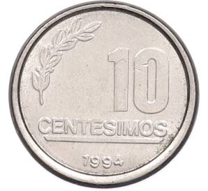 10 сентесимо 1994 года Уругвай — Фото №1