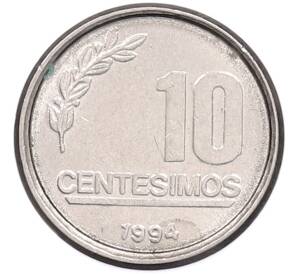 10 сентесимо 1994 года Уругвай — Фото №1