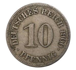 10 пфеннигов 1900 года E Германия — Фото №1