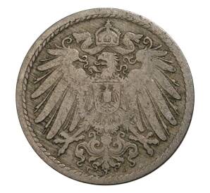 5 пфеннигов 1900 года J Германия — Фото №2