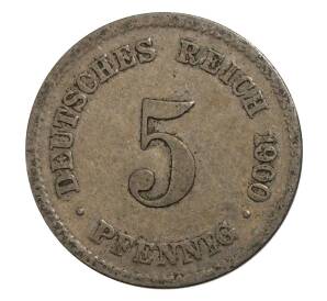 5 пфеннигов 1900 года G Германия — Фото №1