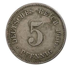 5 пфеннигов 1900 года E Германия — Фото №1