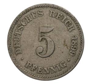5 пфеннигов 1899 года J Германия — Фото №1
