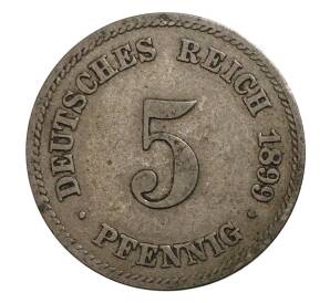 5 пфеннигов 1899 года F Германия — Фото №1