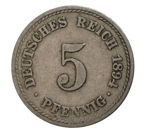 5 пфеннигов 1894 года A Германия — Фото №1