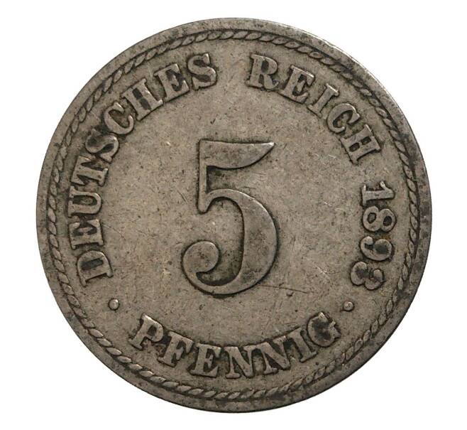 Монета 5 пфеннигов 1893 года A Германия (Артикул: M2-35764) — Фото №1