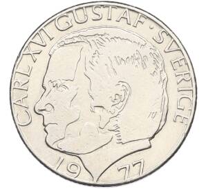 1 крона 1977 года Швеция — Фото №1