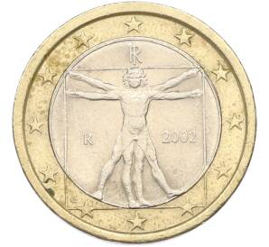 1 евро 2002 года Италия — Фото №1
