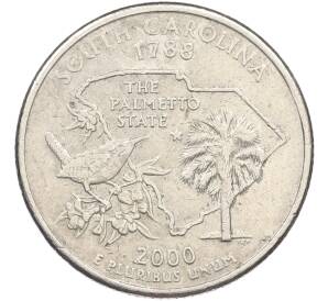 1/4 доллара (25 центов) 2000 года D США «Штаты и территории — Штат Южная Каролина» — Фото №1