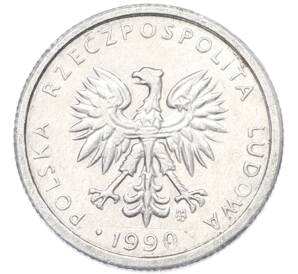 1 злотый 1990 года Польша — Фото №2