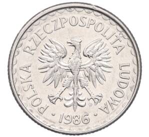 1 злотый 1986 года Польша — Фото №2