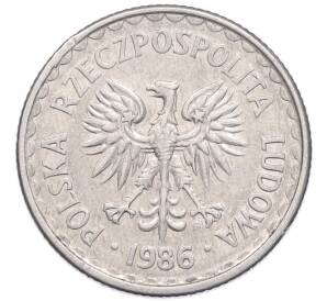 1 злотый 1986 года Польша — Фото №2