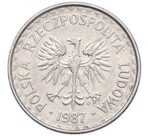 1 злотый 1987 года Польша — Фото №2