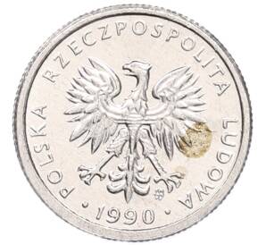 1 злотый 1990 года Польша — Фото №2