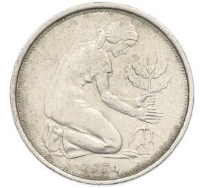 50 пфеннигов 1974 года J Западная Германия (ФРГ)