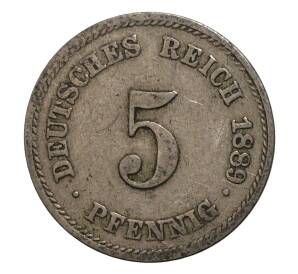 5 пфеннигов 1889 года E Германия — Фото №1