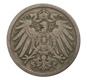 5 пфеннигов 1890 года F Германия — Фото №2