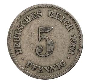 5 пфеннигов 1901 года E Германия — Фото №1